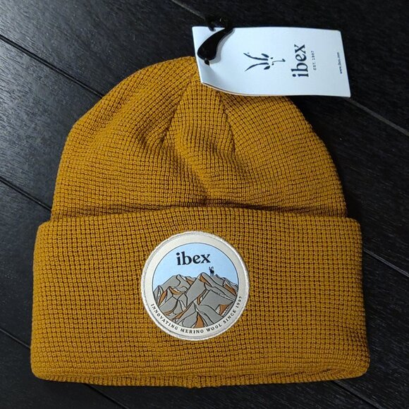 ibex Alpine Waffle Knit Beanie In Woodthrush Merino Wool NEW WITH TAGS - Picture 1 of 4